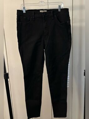 Madewell Black Denim 10” High Rise Skinny Jeans